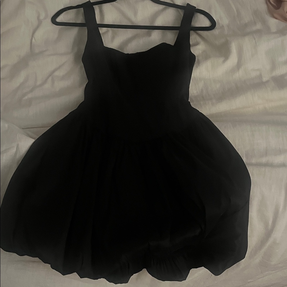 Alex and Sophia Macy’s Balloon Square Neck Mini Dress
